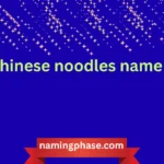 chinese noodles name