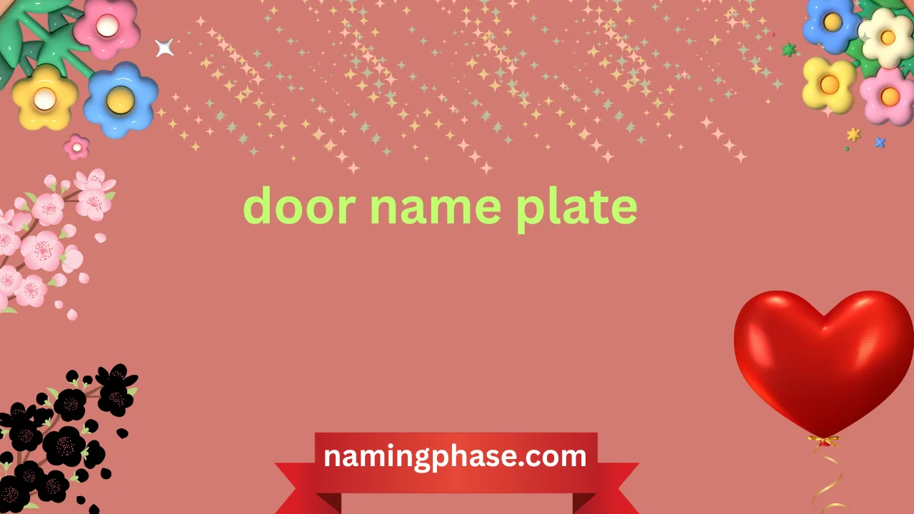 door name plate