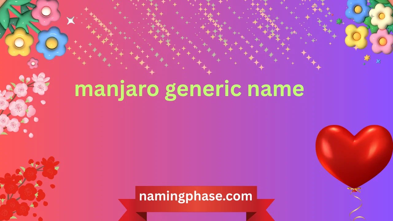manjaro generic name