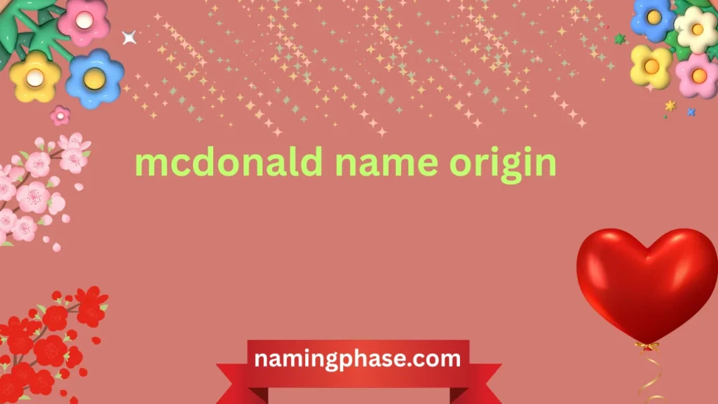 mcdonald name origin