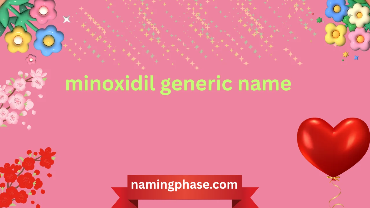 minoxidil generic name