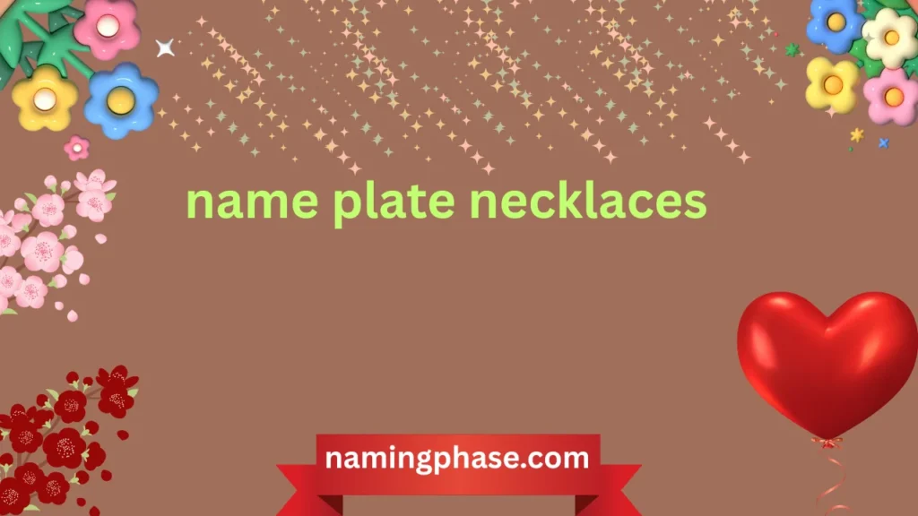 name plate necklaces