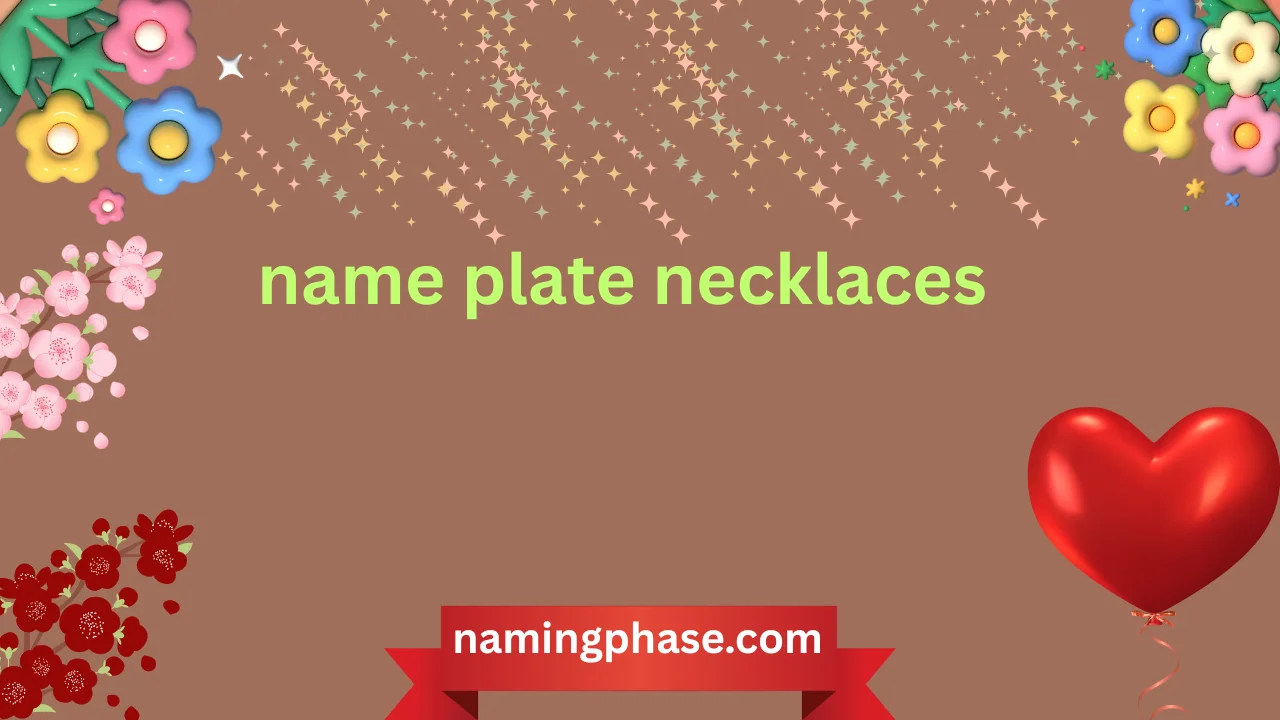 name plate necklaces