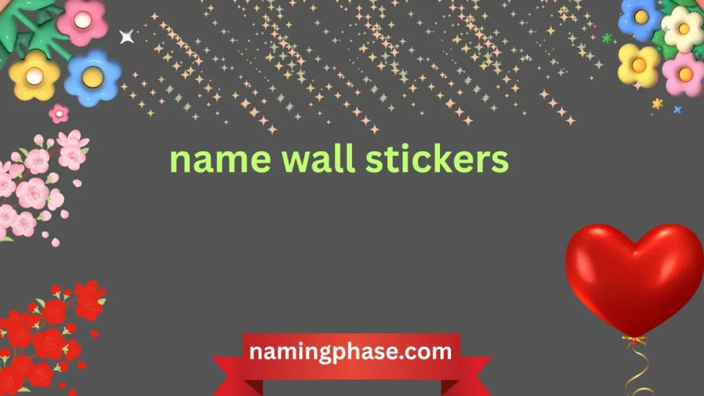 name wall stickers