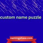 custom name puzzle