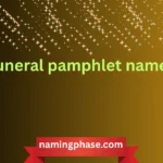 funeral pamphlet name