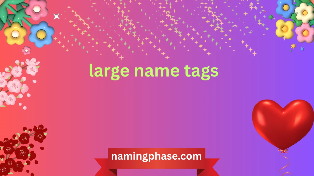 large name tags