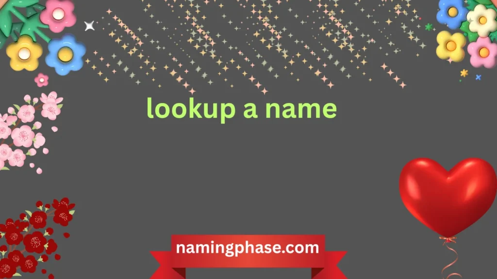 lookup a name