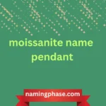moissanite name pendant