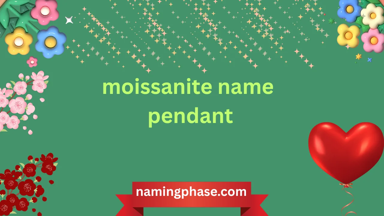 moissanite name pendant
