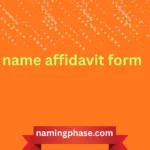 name affidavit form