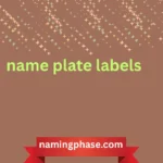 name plate labels