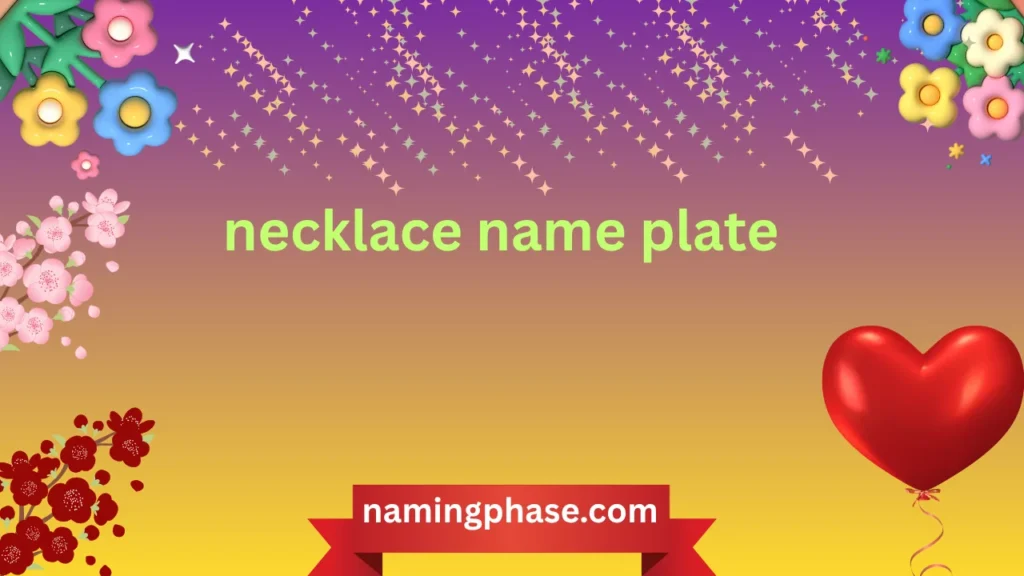necklace name plate