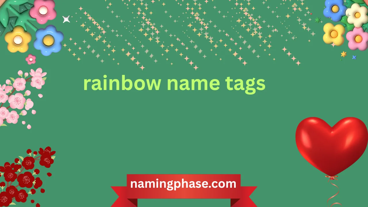 rainbow name tags