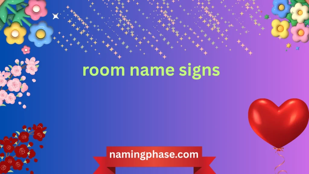 room name signs
