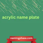 acrylic name plate
