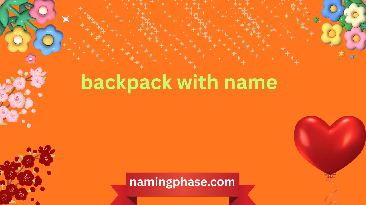 backpack with name