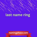 last name ring