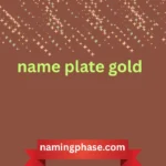 name plate gold