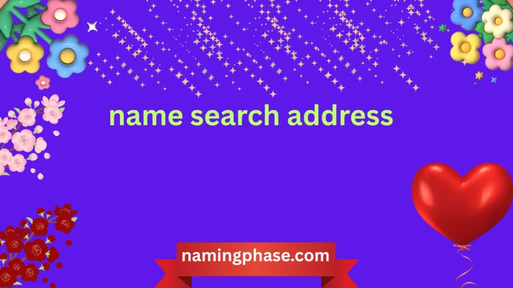 name search address