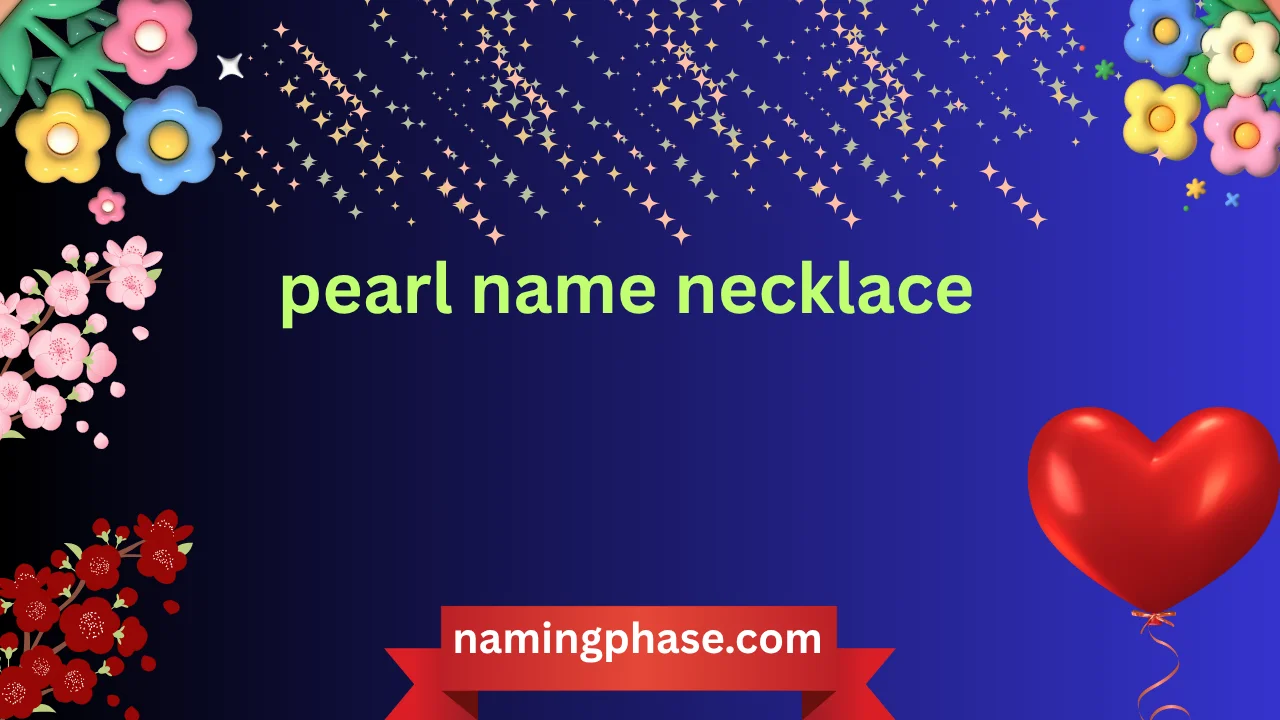 pearl name necklace
