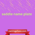 saddle name plate