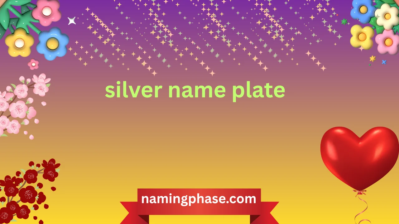 silver name plate