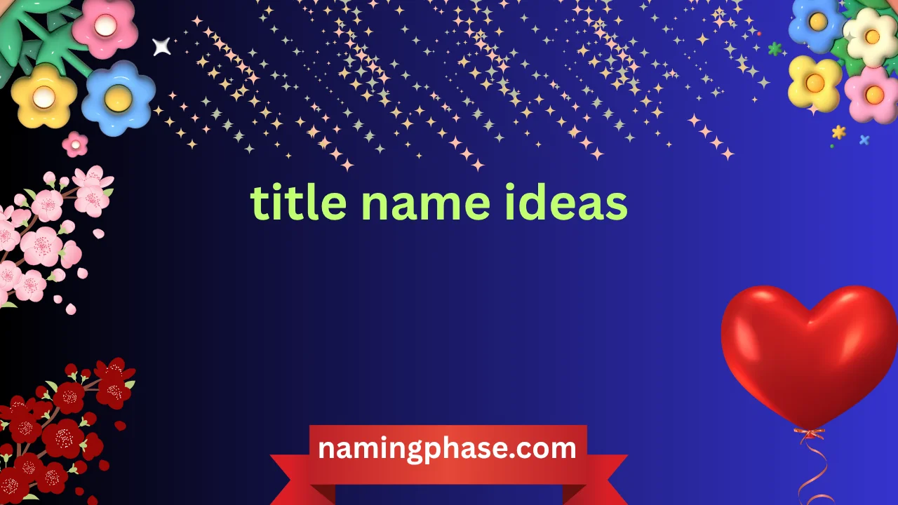 title name ideas