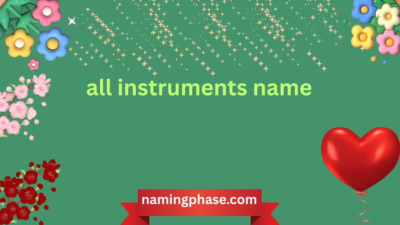 all instruments name