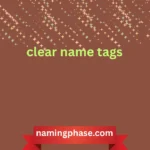 clear name tags