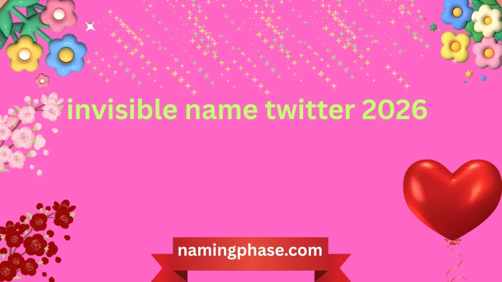 invisible name twitter 2026