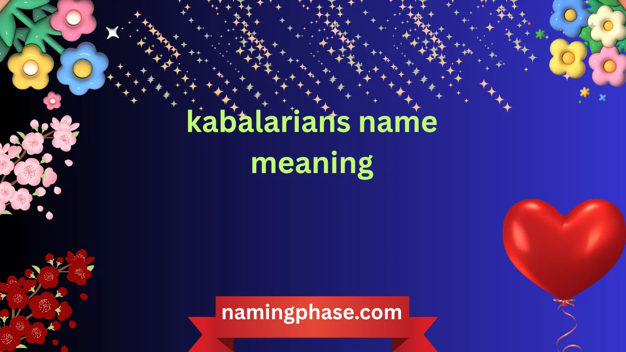 kabalarians name meaning