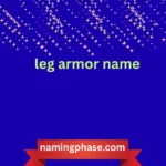 leg armor name