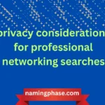 privacy considerations for professional networking searches