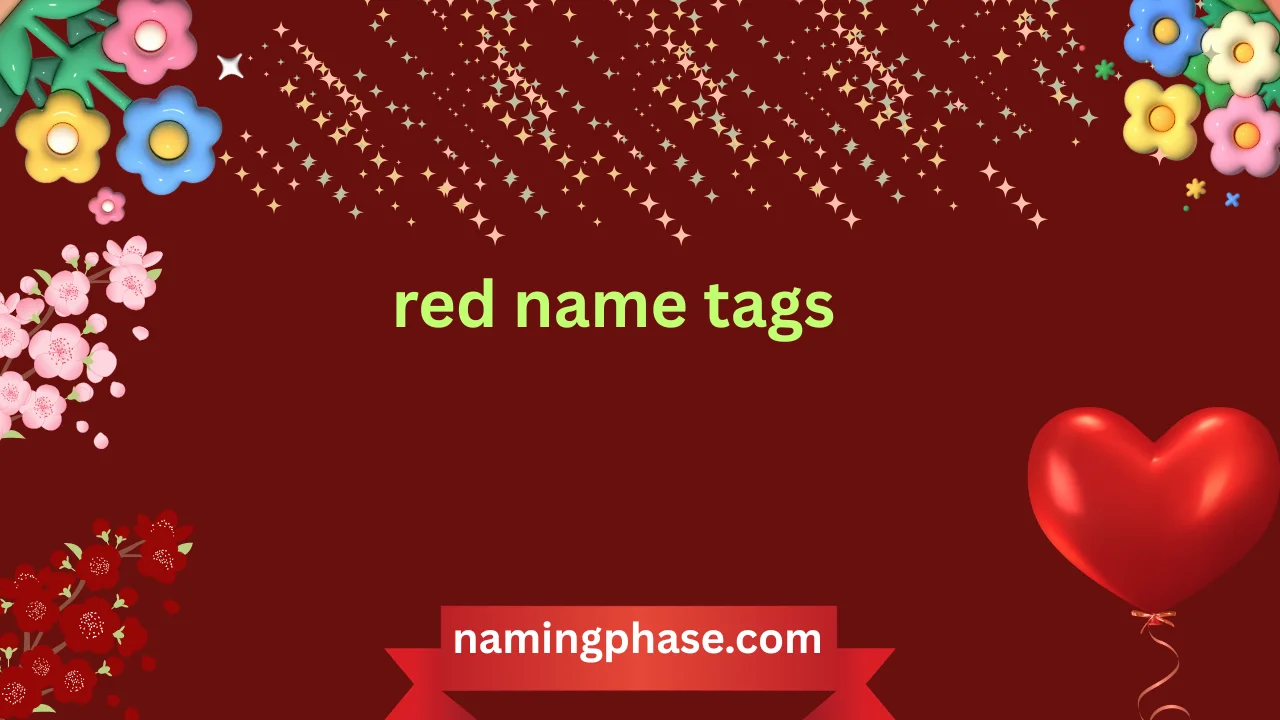 red name tags