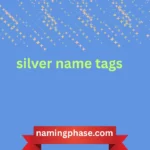 silver name tags