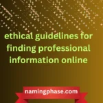 ethical guidelines for finding professional information online