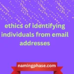 ethics of identifying individuals from email addresses