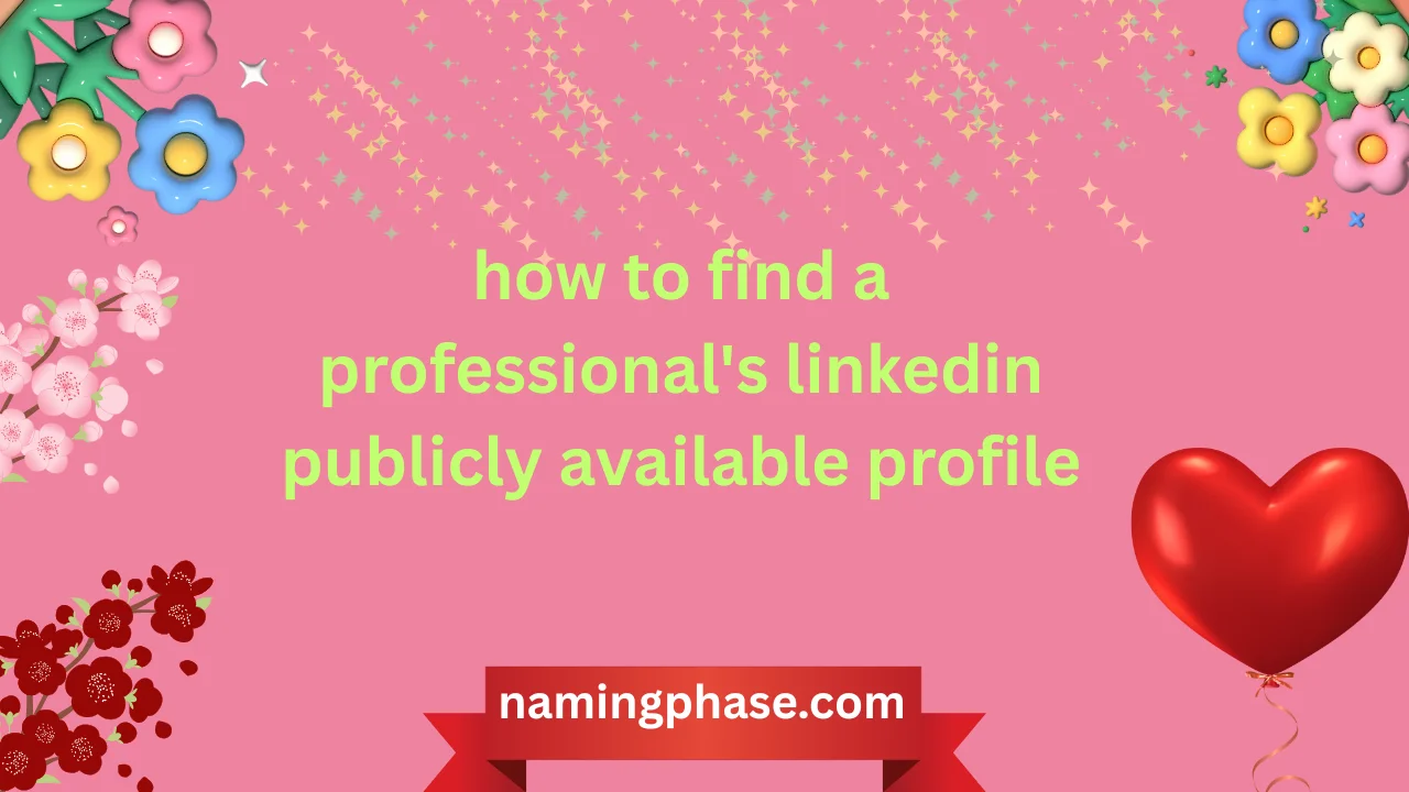 how to find a professional's linkedin publicly available profile