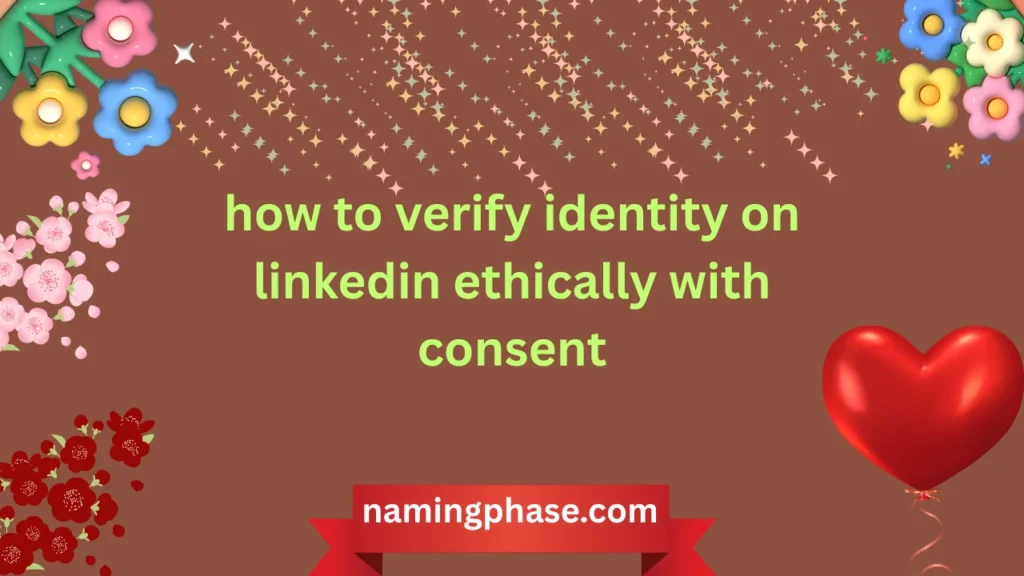 how to verify identity on linkedin ethically with consent