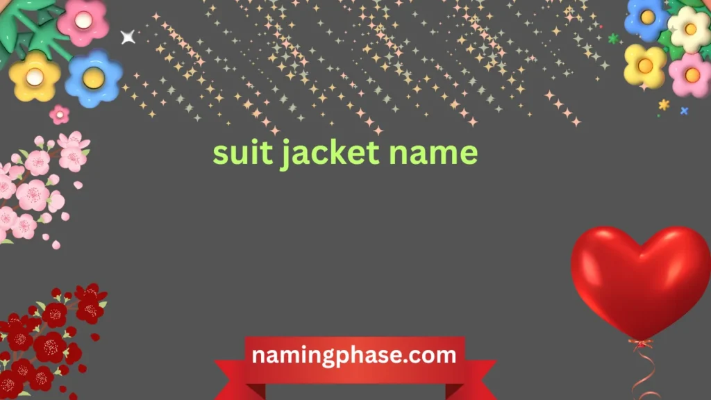 suit jacket name