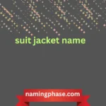 suit jacket name